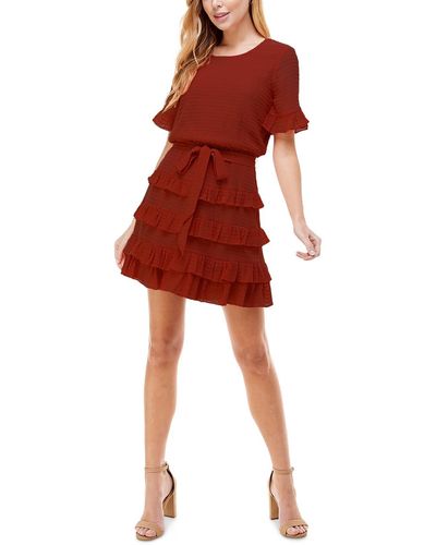 City Studios Tiered Ruffled Fit & Flare Dress