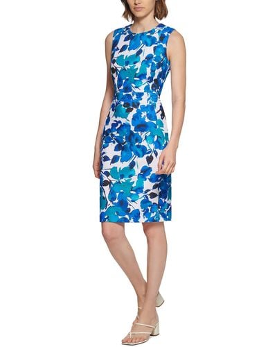 Calvin Klein Business Short Sheath Dress - Blue