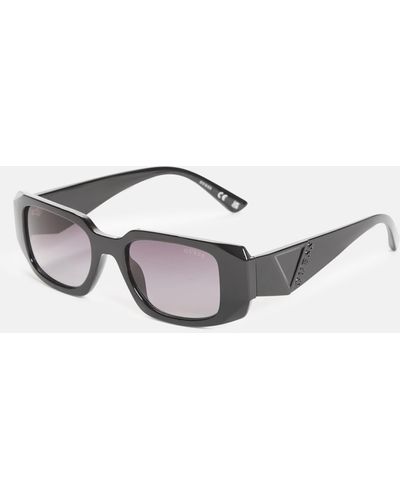 Guess Factory Beveled Geometric Sunglasses - Gray