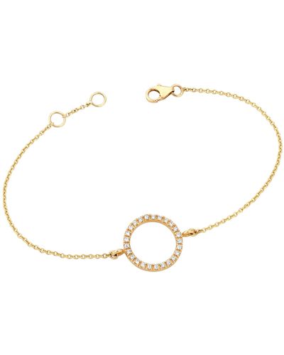 Ariana Rabbani Diamond Circle Bracelet Yellow Gold - Metallic