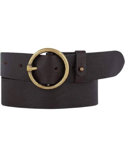 Amsterdam Heritage Pip 2.0 Round Buckle Leather Belt - Black