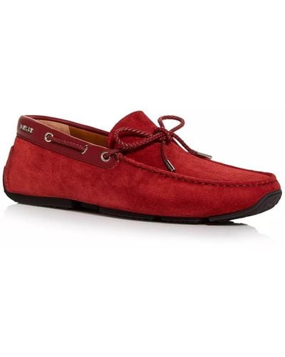 Bally Pindar 6231347 Leather Suede Drivers - Red