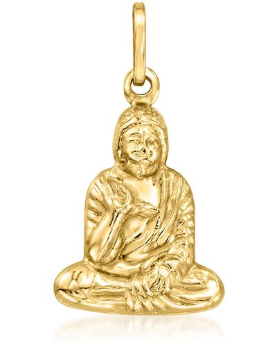 Ross-Simons Italian 14kt Gold Buddha Pendant - Metallic