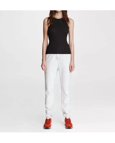 Rag & Bone The Essential Ribbed Cotton Knit Tank Top - White