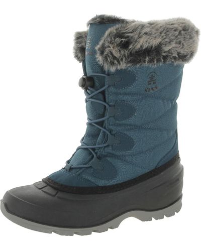 Kamik Momentum S Faux Fur Winter Mid-calf Boots - Green