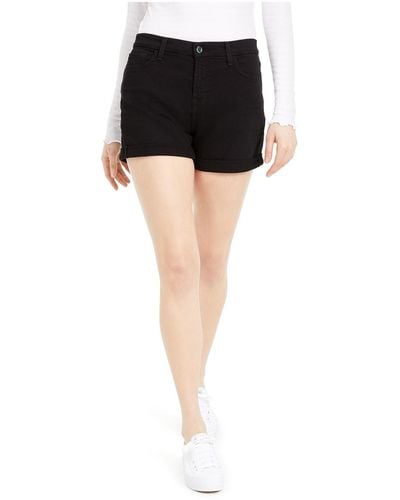 7 For All Mankind Mid Rolled Shorts - Black