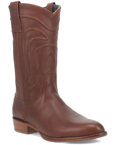 Dingo Montana Leather Pull On Cowboy - Brown
