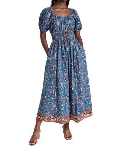 Cleobella Rhea Ankle Dress - Blue