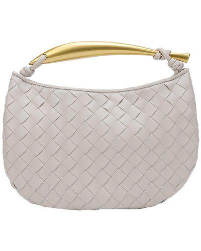 Tiffany & Fred Woven Leather Top Handle Clutch - Metallic
