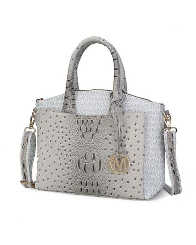 MKF Collection by Mia K Collins Vegan Leather Tote Handbag - Gray