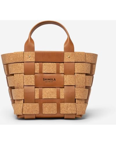 Shinola The Large Bixby Natural Cork Leather Basket Bag 20241941 - Brown