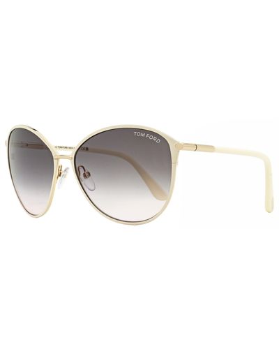 Tom Ford Penelope Sunglasses Tf320 25b Cream/gold 59mm - Black