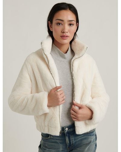 Lucky Brand Faux Fur Jacket - Natural