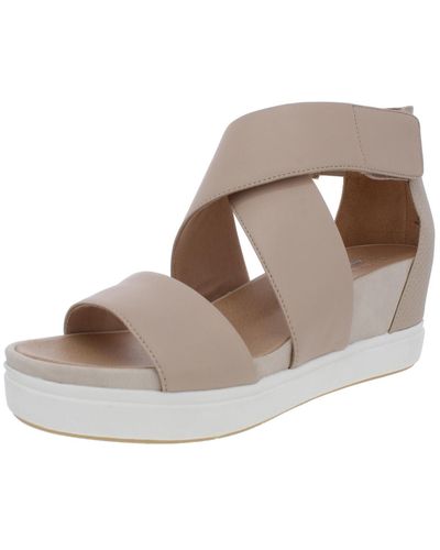 Dr. Scholls Scout High Open Toe Platform Sandals - Brown