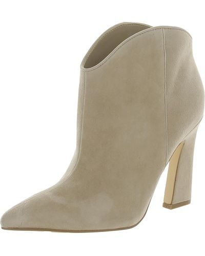Marc Fisher Ml Masina Leather Short Ankle Boots - Natural