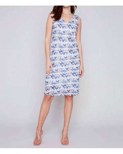 Charlie b Sleeveless Printed Dress - Blue