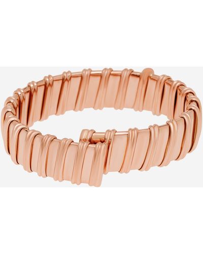 Roberto Coin Nabucco 18k Rose Diamond Bangle Bracelet 206180ahbax0 - Pink