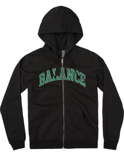 RVCA Balance Sweatshirt Cozy Zip Hoodie - Black
