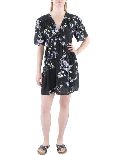 Rebecca Minkoff Polina Floral Polyester Fit & Flare Dress - Black