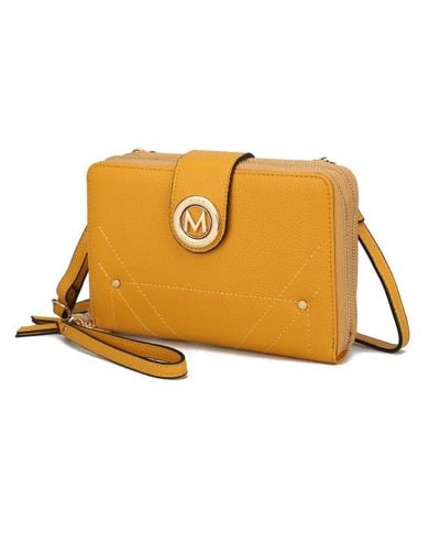 MKF Collection by Mia K Sage Cell-phone - Wallet Crossbody Bag - Orange