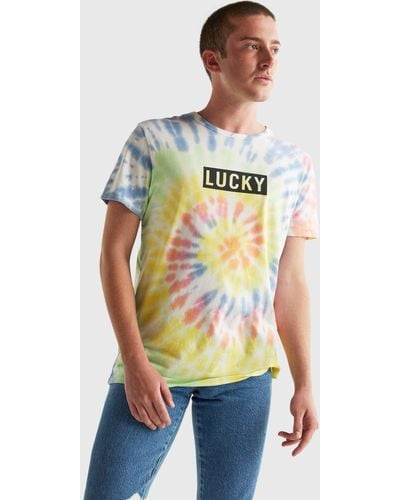 Lucky Brand Pride Tie Dye Logo Gender Neutral Tee - White