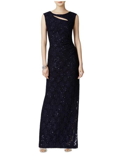 Connected Apparel Formal Party Evening Dress - Blue