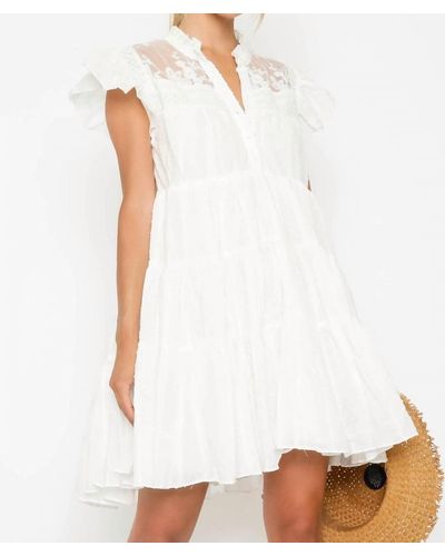 Olivaceous Babydoll Dress - White