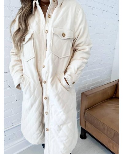 FRNCH Violaine Woven Coat - White