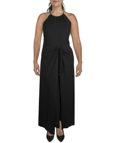 DKNY Sleeveless Layered Jumpsuit - Black