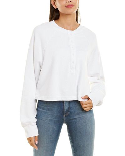 LNA Henley Sweatshirt - White