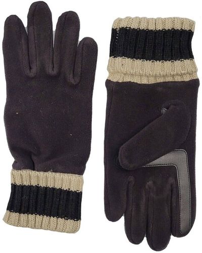 Isotoner Smartdri Stretch Fleece Gloves - Black