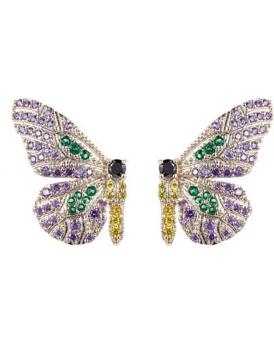 Eye Candy LA Monarch Earrings - Purple