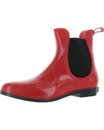 Seven7 Dover Bootie Animal Print Waterproof Ankle Boots - Red