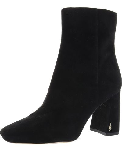 Sam Edelman Codie Faux Patent-leather Ankle Boots - Black