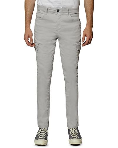 Monfrere Preston Slim Fit Side Pocket Cargo Pants - Gray