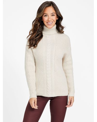 Guess Factory Melissa Turtleneck Sweater - White