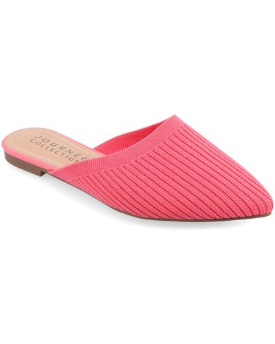 Journee Collection Aniee Mule Flats - Pink