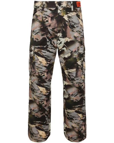 Heron Preston Camouflage Cargo Pants - Gray