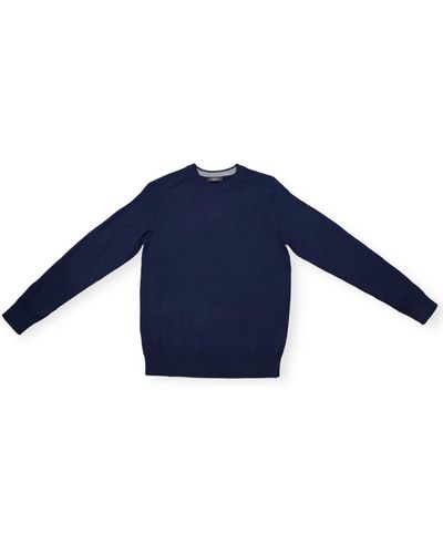 SELECTED Blade Silk Crew Neck Sweater In Dark Saphire - Blue