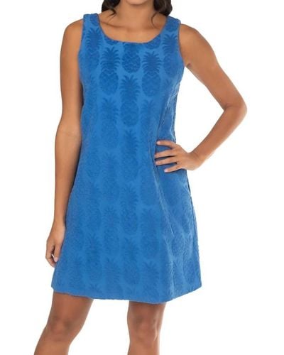 Tori Richard Pineapple Bungalow Gracyn Dress - Blue