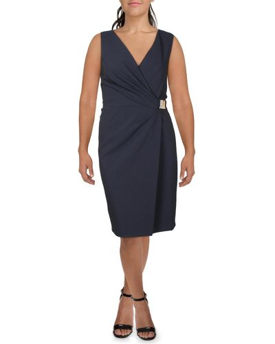 Lauren by Ralph Lauren Sleeveless Short Wear To Work Dress - Blue