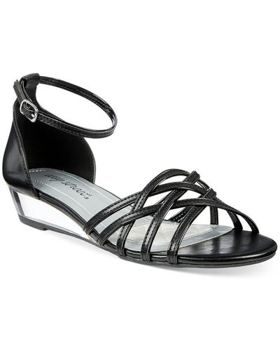 Easy Street Tarrah Faux Leather Strappy Evening Sandals - Metallic
