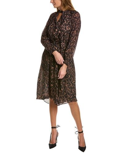 AllSaints Nina Torto Linen-blend Maxi Dress - Brown