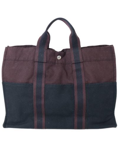 Hermès Fourre Tout Canvas Tote Bag (pre-owned) - Blue