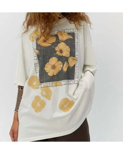 Daydreamer Exploding Flowers Top - Gray
