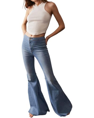 Free People Just Float On Flare Jeans - Blue