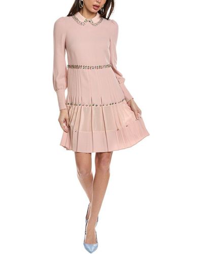 RED Valentino Silk-trim Mini Dress - Pink