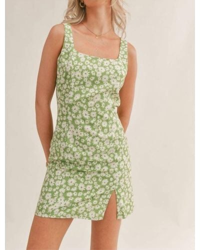 Sage the Label Garden Mini Dress - Green