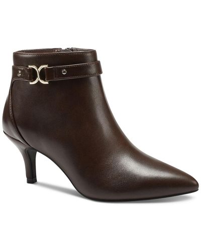 Charter Club Pixxy Solid Booties Dress Boots - Brown