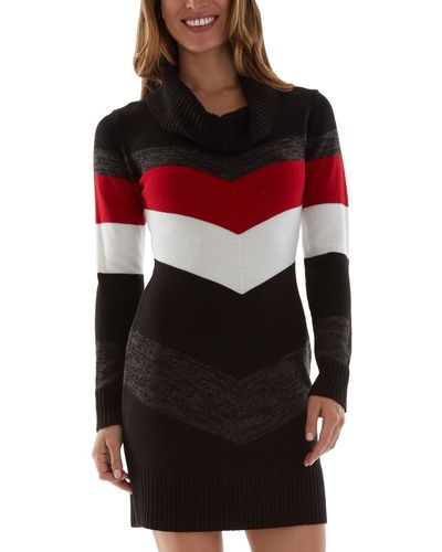 Bcx Juniors Chevron Mini Sweaterdress - Red